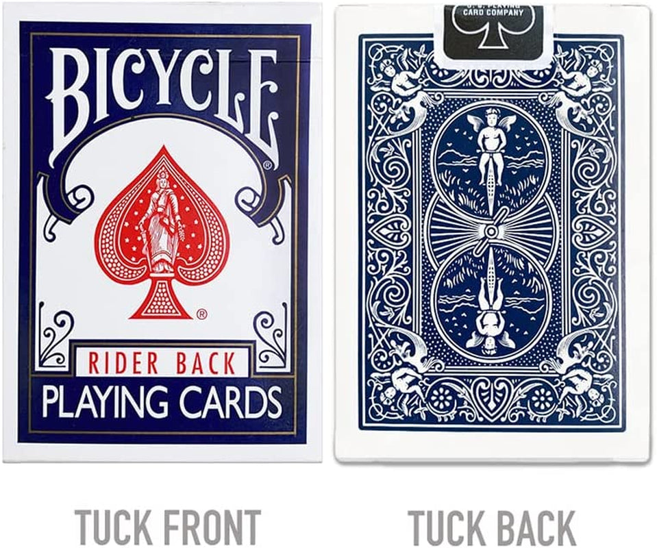 Rider Back Playing Cards, Standard Index, Poker Cards, Premium Playing Cards, Red & Blue, 2 Count (Pack of 1)