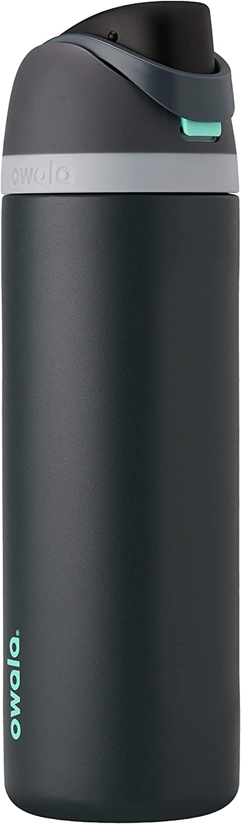 Freesip Insulated Stainless Steel Water Bottle with Straw for Sports and Travel, Bpa-Free, 24Oz, Foggy Tide