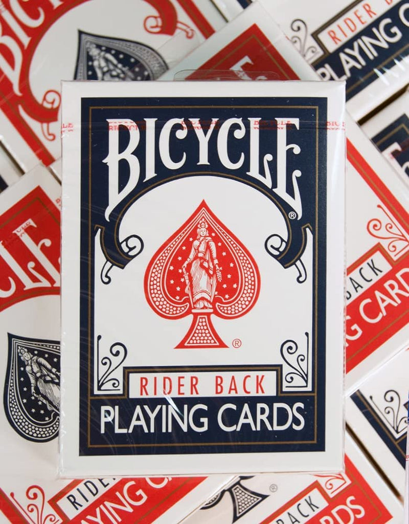 Rider Back Playing Cards, Standard Index, Poker Cards, Premium Playing Cards, Red & Blue, 2 Count (Pack of 1)