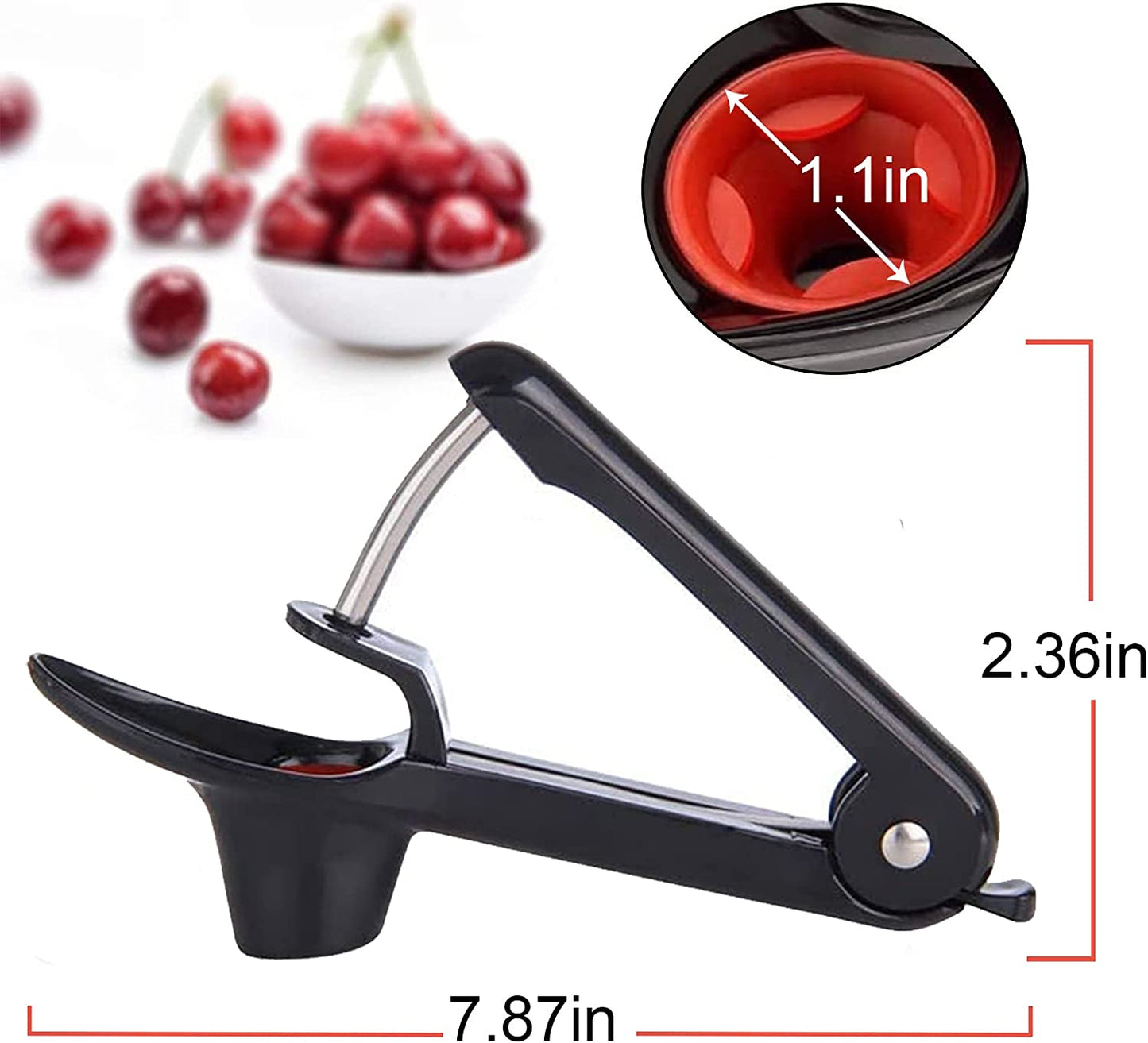 Cherry Pitter, Olive Pitter Tool, Cherry Pitter Tool Remover, Fruit Pit Core Remover with Space-Saving Lock Design for Make Fresh Cherry Dishes and Cocktail Cherries