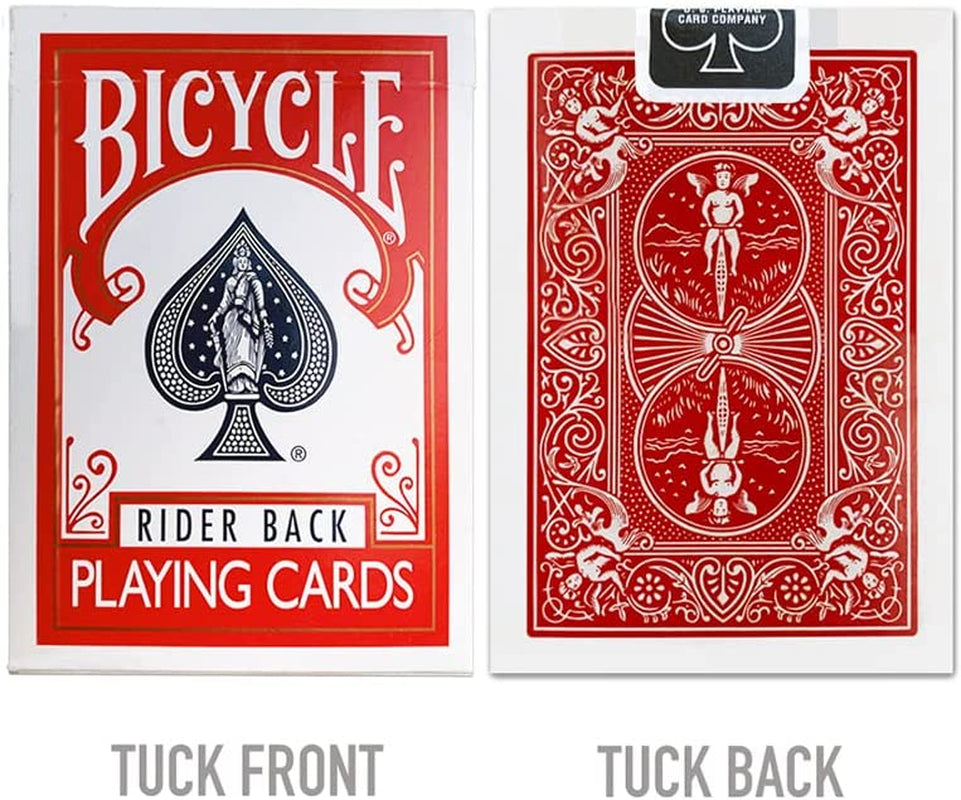 Rider Back Playing Cards, Standard Index, Poker Cards, Premium Playing Cards, Red & Blue, 2 Count (Pack of 1)